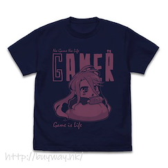 遊戲人生 : 日版 (加大)「白」Game is Life 深藍色 T-Shirt