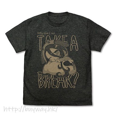 遊戲人生 (細碼)「休比」TAKE A BREAK? 石南黑 T-Shirt Schwi Relax T-Shirt /HEATHER BLACK-S【No Game No Life】