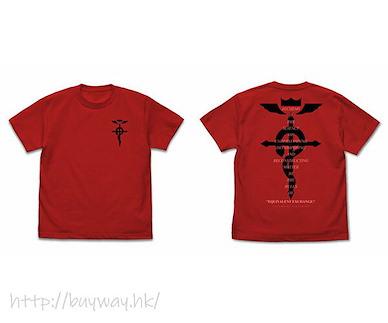 鋼之鍊金術師 (中碼)「フラメルの十字架」紅色 T-Shirt Flamel Cross T-Shirt /RED-M【Fullmetal Alchemist】
