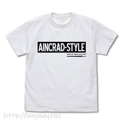 刀劍神域系列 : 日版 (中碼)「AINCRAD-STYLE」白色 T-Shirt
