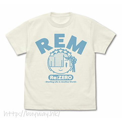 Re：從零開始的異世界生活 (加大)「雷姆」可愛臉 香草白 T-Shirt Rem Face T-Shirt /VANILLA WHITE-XL【Re:Zero】