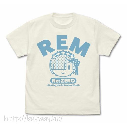 Re：從零開始的異世界生活 : 日版 (加大)「雷姆」可愛臉 香草白 T-Shirt