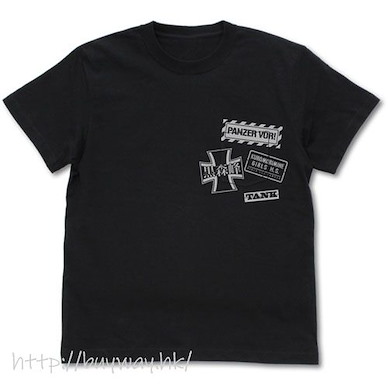 少女與戰車 (中碼)「黑森峰女子學園」黑色 T-Shirt Kuromorimine Girls High School Pocket T-Shirt /BLACK-M【Girls and Panzer】