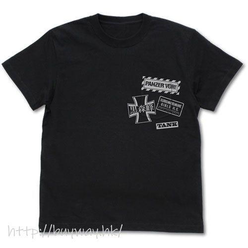 少女與戰車 : 日版 (中碼)「黑森峰女子學園」黑色 T-Shirt