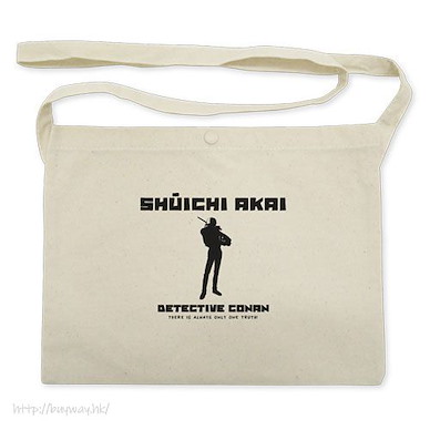 名偵探柯南 「赤井秀一」米白 單肩袋 Shuichi Akai Silhouette Musette Bag /NATURAL【Detective Conan】