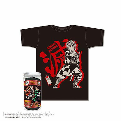 鬼滅之刃 (細碼)「竈門炭治郎」準備應戰 黑色 瓶裝 T-Shirt Bottled T-Shirt A Black (S Size)【Demon Slayer: Kimetsu no Yaiba】