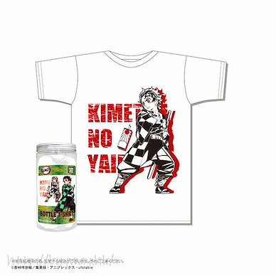 鬼滅之刃 (加細)「竈門炭治郎」準備應戰 白色 瓶裝 T-Shirt Bottled T-Shirt B White (XS Size)【Demon Slayer: Kimetsu no Yaiba】