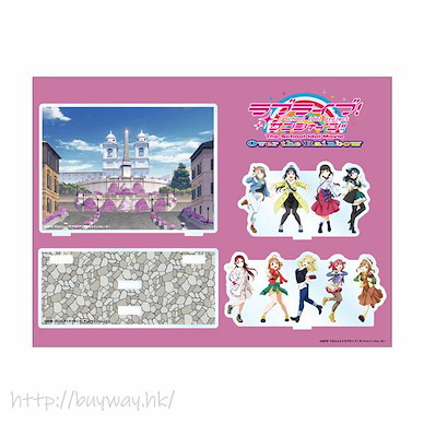 LoveLive! Sunshine!! 「The School Idol Movie Over the Rainbow Hop？ Stop？ Nonstop！」亞克力背景企牌 The School Idol Movie Over the Rainbow Hop? Stop? Nonstop! Acrylic Diorama【Love Live! Sunshine!!】