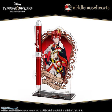 迪士尼扭曲樂園 「Riddle Rosehearts」原子筆 + 筆架 Multi Purpose Ballpoint pen with Acrylic Stand Riddle Rosehearts【Disney Twisted Wonderland】