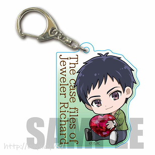 寶石商人理察的謎鑑定 「中田正義」抱著寶石 亞克力匙扣 GyuGyutto Acrylic Key Chain Nakata Seigi【The Case Files of Jeweler Richard】