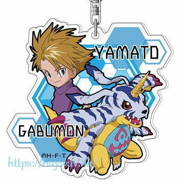 數碼暴龍系列 「石田大和 + 加布獸」亞克力匙扣 Acrylic Key Chain 02 Yamato & Gabumon AK【Digimon Series】
