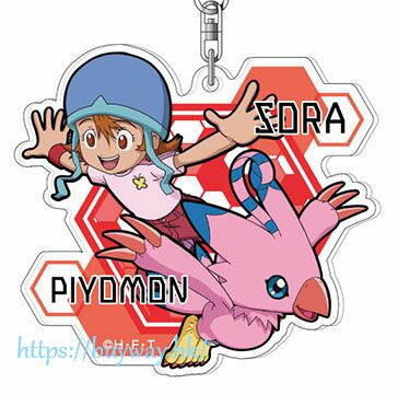 數碼暴龍系列 「武之內空 + 比丘獸」亞克力匙扣 Acrylic Key Chain 04 Sora & Piyomon AK【Digimon Series】