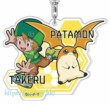 數碼暴龍系列 「高石岳 + 巴達獸」亞克力匙扣 Acrylic Key Chain 07 Takeru & Patamon AK【Digimon Series】