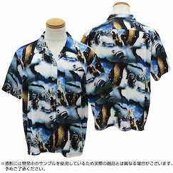 哥斯拉系列 (加大)「哥斯拉」地球最大の決戦 夏威夷恤 Godzilla Earth's Greatest Battle Photo Print Aloha Shirt/XL【Godzilla】
