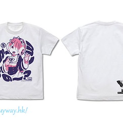 Re：從零開始的異世界生活 (加大)「拉姆」か～ら～の～？白色 T-Shirt Ram's "Ka-ra-no-?" T-Shirt /WHITE-XL【Re:Zero】