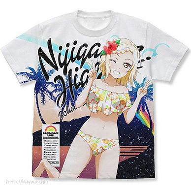 LoveLive! 虹咲學園校園偶像同好會 (加大)「宮下愛」水著 Ver. 全彩 白色 T-Shirt Ai Miyashita Full Graphic T-Shirt Swimsuit Ver./WHITE-XL【Love Live! Nijigasaki Academy School Idol Club】