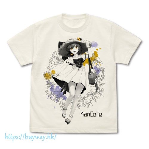 艦隊 Collection -艦Colle- : 日版 (加大)「雪風」夏のお嬢さんmode 白色 T-Shirt