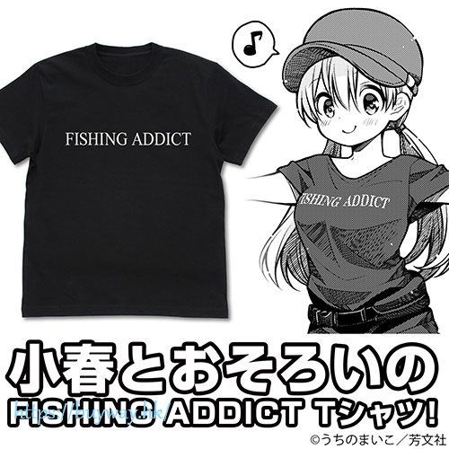 SLOW LOOP-女孩的釣魚慢活- : 日版 (細碼)「海凪小春」FISHING ADDICT 黑色 T-Shirt