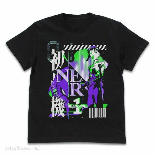 新世紀福音戰士 : 日版 (中碼)「碇真嗣」EVA 初號機 黑色 T-Shirt