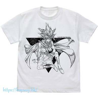 遊戲王 系列 (細碼)「武藤遊戲」白色 T-Shirt Atem T-Shirt /WHITE-S【Yu-Gi-Oh!】