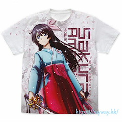 櫻花大戰 (大碼)「天宮櫻」全彩 白色 T-Shirt Anime Ver. Sakura Amamiya Full Graphic T-Shirt /WHITE-L【Sakura Wars】