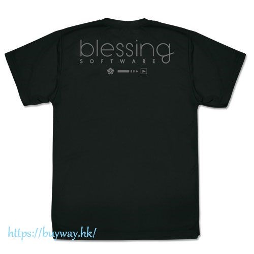 不起眼女主角培育法 : 日版 (大碼)「blessing software」(6 年後) 黑色 T-Shirt