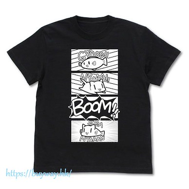 SLOW LOOP-女孩的釣魚慢活- (中碼)「海凪日和」爆誕 黑色 T-Shirt Seanyan Bakutan T-Shirt /BLACK-M【SLOW LOOP】