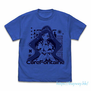 光之美少女系列 (加大)「澤泉知由  聖泉天使」寶藍色 T-Shirt Cure Fontaine T-Shirt /ROYAL BLUE-XL【Pretty Cure Series】