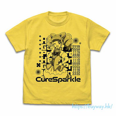 光之美少女系列 (大碼)「平光日向  閃爍天使」黃色 T-Shirt Cure Sparkle T-Shirt /YELLOW-L【Pretty Cure Series】