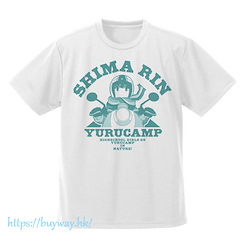 搖曳露營△ (中碼)「志摩凜」吸汗快乾 白色 T-Shirt Rin Shima Dry T-Shirt /WHITE-M【Laid-Back Camp】