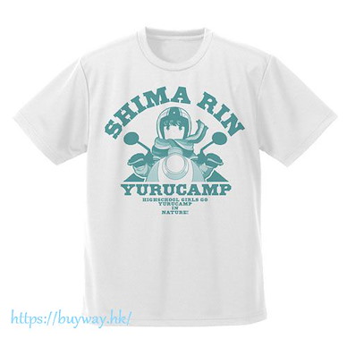 搖曳露營△ (中碼)「志摩凜」吸汗快乾 白色 T-Shirt Rin Shima Dry T-Shirt /WHITE-M【Laid-Back Camp】