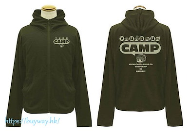 搖曳露營△ (加大)「志摩凜」輕盈快乾 墨綠色 連帽衫 Rin Shima Thin Dry Hoodie Ver.2.0 /MOSS-XL【Laid-Back Camp】