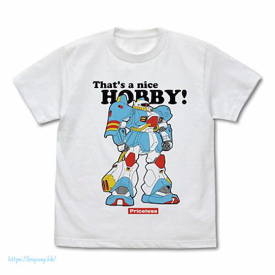 機動戰士高達系列 (大碼)「HOBBY HIZACK」馬沙之反擊 白色 T-Shirt Char's Counterattack Hobby Hizack T-Shirt /WHITE-L【Mobile Suit Gundam Series】