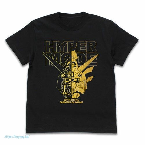 機動戰士高達系列 : 日版 (加大)「閃光高達」HYPER MODE 黑色 T-Shirt