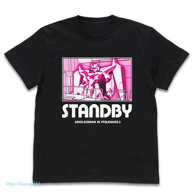 機動戰士高達系列 (加大)「阿路耶•哈帝姆」STANDBY 黑色 T-Shirt Arios Gundam STANDBY T-Shirt /BLACK-XL【Mobile Suit Gundam Series】