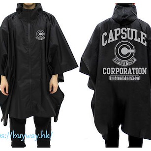 龍珠 「膠囊公司」黑色 便攜雨披 Capsule Corporation Rain Poncho /BLACK【Dragon Ball】