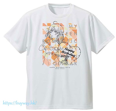果然我的青春戀愛喜劇搞錯了。 (大碼)「一色彩羽」花柄 吸汗快乾 白色 T-Shirt Dry T-Shirt Iroha Flower Pattern L【My youth romantic comedy is wrong as I expected.】
