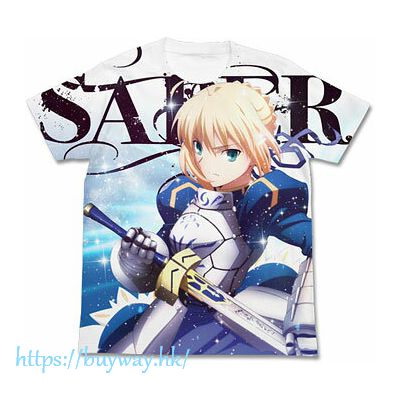 Fate系列 : 日版 (加大)「Saber (Altria Pendragon)」騎士王 全彩 T-Shirt