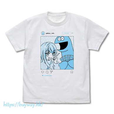 辣妹與恐龍 (大碼)「恐龍 + 小楓」白色 T-Shirt T-Shirt /WHITE-L【My Roomie Is a Dino】