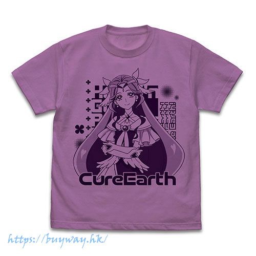 光之美少女系列 : 日版 (加大)「風鈴明日美 地球天使」紫薰衣草 T-Shirt