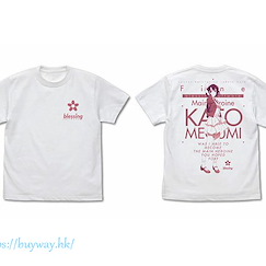 不起眼女主角培育法 : 日版 (中碼)「加藤惠」劇場版 新繪製 白色 T-Shirt