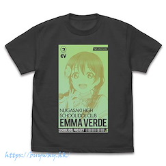 LoveLive! 虹咲學園校園偶像同好會 (細碼)「艾瑪」ALL STARS 墨黑色 T-Shirt Emma Verde T-Shirt ALL STARS Ver./SUMI-S【Love Live! Nijigasaki Academy School Idol Club】