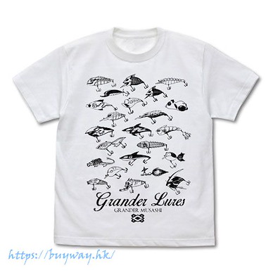 天才小魚郎 (加大) 魚餌 白色 T-Shirt Lure T-Shirt /WHITE-XL【Grander Musashi】
