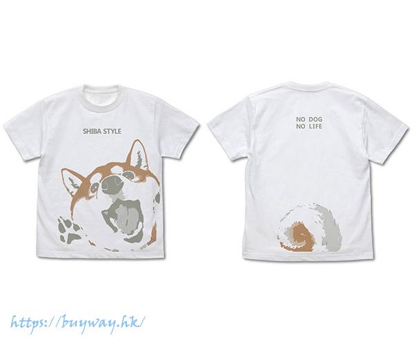 世界末日與柴犬同行 : 日版 (加大)「小春」突擊 石原雄先生設計 白色 T-Shirt
