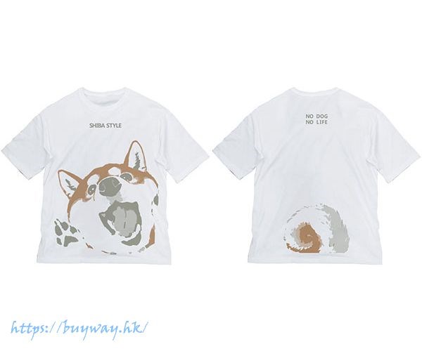 世界末日與柴犬同行 : 日版 (加大)「小春」突擊 石原雄先生設計 半袖 白色 T-Shirt