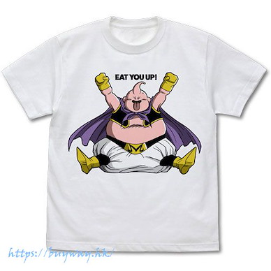 龍珠 (細碼)「魔人布歐」EAT YOU UPI 白色 T-Shirt Majin Buu T-Shirt Tabechao Ver. /WHITE-S【Dragon Ball】