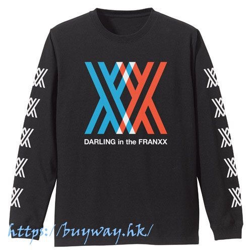 DARLING in the FRANXX : 日版 (大碼)「XX」黑色 長袖 T-Shirt