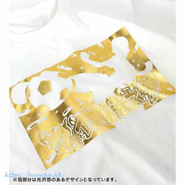 閃電十一人 : 日版 (中碼)「烈焰檸檬汁」女裝 白色 T-Shirt