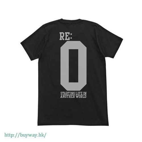 Re：從零開始的異世界生活 : 日版 (中碼)「雷姆 + 拉姆」吸汗快乾 黑色 T-Shirt