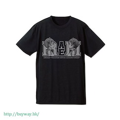 Re：從零開始的異世界生活 (加大)「雷姆 + 拉姆」吸汗快乾 黑色 T-Shirt XL Rem & Ram Dry T-Shirt / BLACK【Re:Zero】